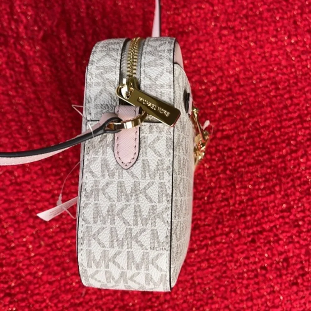 Michael Kors Jet Set Item Large East West Zip Chain Crossbody Powder Blush